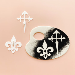 ステンシルセット (百合の紋章とサンティアゴの十字架） クッキー型 h