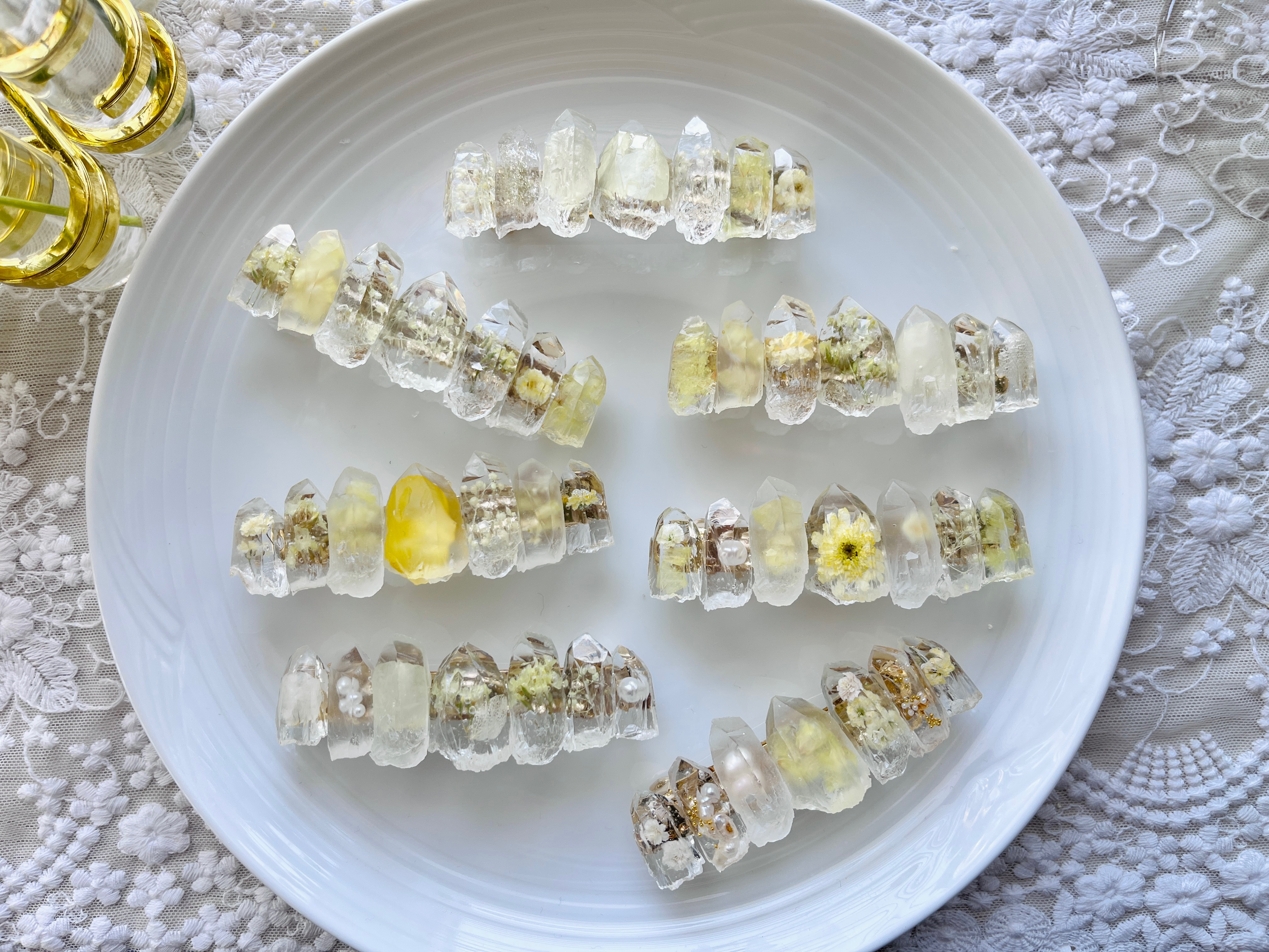 HM　バレッタ　シルバー　絆創膏モチーフ　ライトイエロー　黄色　ヘアアクセサリー HM　バレッタ　シルバー　絆創膏モチーフ　ライトイエロー　黄色　ヘアアクセサリー