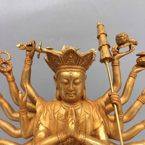 仏像 美術品 銅製 准提菩薩 天人丈夫観音 仏教 密宗 珍品希少