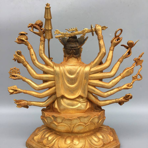 仏像 美術品 銅製 准提菩薩 天人丈夫観音 仏教 密宗 珍品希少 貴重 1s