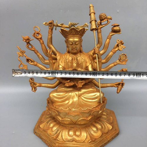 仏像 美術品 銅製 准提菩薩 天人丈夫観音 仏教 密宗 珍品希少 仏像 美術品 銅製 准提菩薩 天人丈夫観音 仏教 密宗 珍品希少