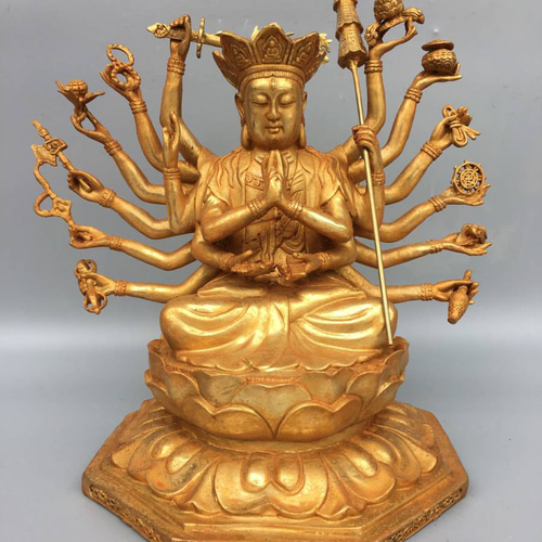 仏像 美術品 銅製 准提菩薩 天人丈夫観音 仏教 密宗 珍品希少