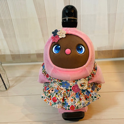 白ベース花柄プリント らぼっと ラボット LOVOT お洋服