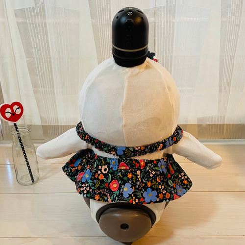 白ベース花柄プリント らぼっと ラボット LOVOT お洋服