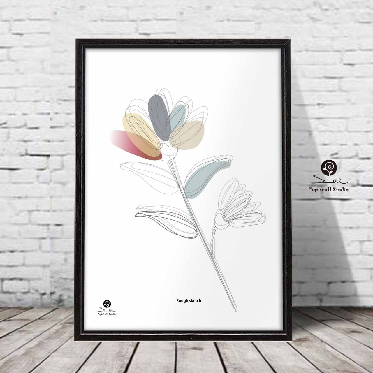 スカンジナビアフラワー　送料無料　ポスター 　イラストポスター　アートポスター　花　植物 　492