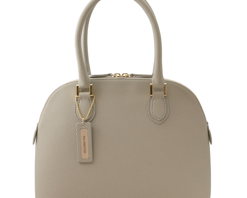 オーダー　マカロン　2way ブガッティバッグ　レザー　グレーベージュ　美品 オーダー マカロン 2way ブガッティバッグ レザー グレー