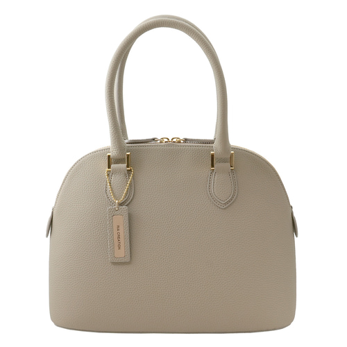 オーダー　マカロン　2way ブガッティバッグ　レザー　グレーベージュ　美品 オーダー マカロン 2way ブガッティバッグ レザー グレー