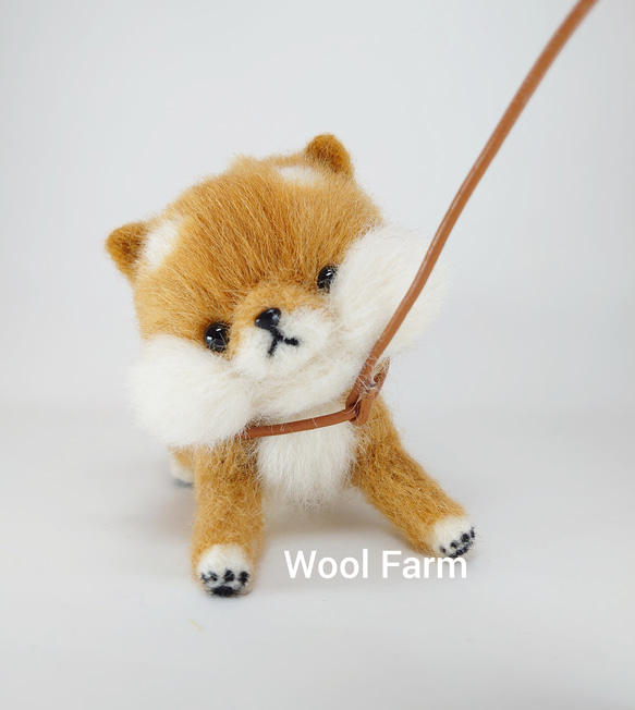 拒否柴犬(メモスタンド付)　～Wool Farm～　羊毛フェルト 7枚目の画像