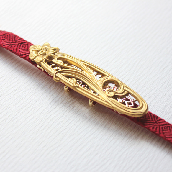 ●帯留/帯留め 水仙 8枚目の画像