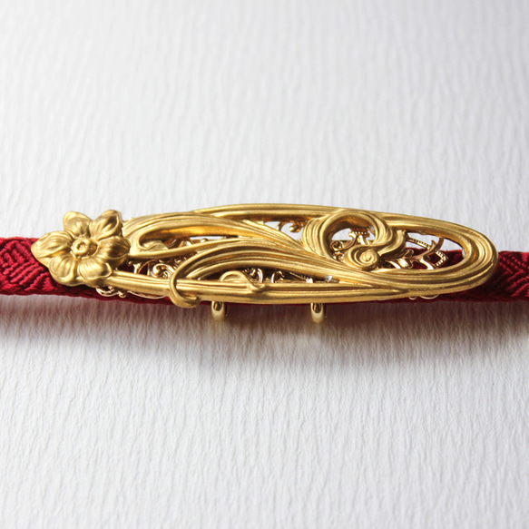 ●帯留/帯留め 水仙 5枚目の画像