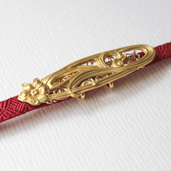 ●帯留/帯留め 水仙 3枚目の画像