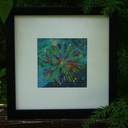 モザイクアート＜彩シリーズ～花火③＞ 送料無料。 その他アート