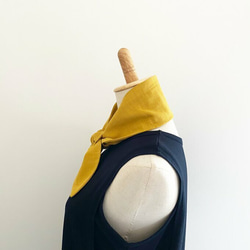 ♡圍巾兼作頭巾♡日本產優質棉質護頸髮帶純芥末黃2個冰袋 第16張的照片