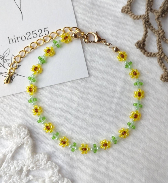 ＊Handmade＊Beads Flower＊大輪の 向日葵✧*。＊ Handmade＊Beads Flower＊大輪の 向日葵✧*。＊