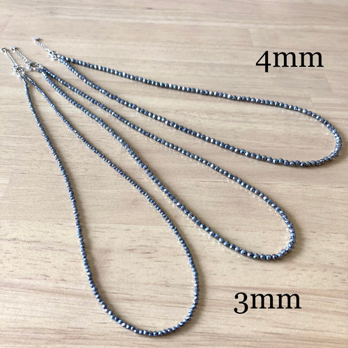 まろんくりーむテラヘルツ　ネックレス　カット2mm 11-209 9e4c8b646e05baf2cf6beba5073e8f