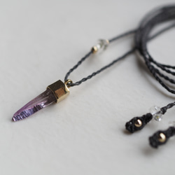 amethyst brass necklace (kunisou) 8枚目の画像