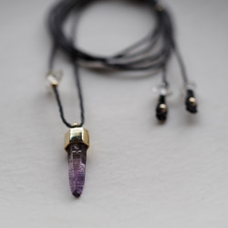 amethyst brass necklace (kunisou) 5枚目の画像