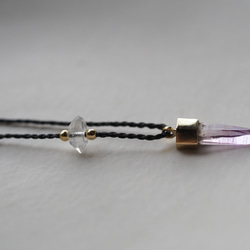 amethyst brass necklace (kunisou) 11枚目の画像