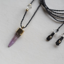 amethyst brass necklace (kunisou) 4枚目の画像