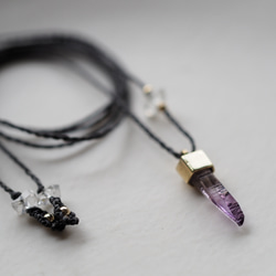 amethyst brass necklace (kunisou) 12枚目の画像