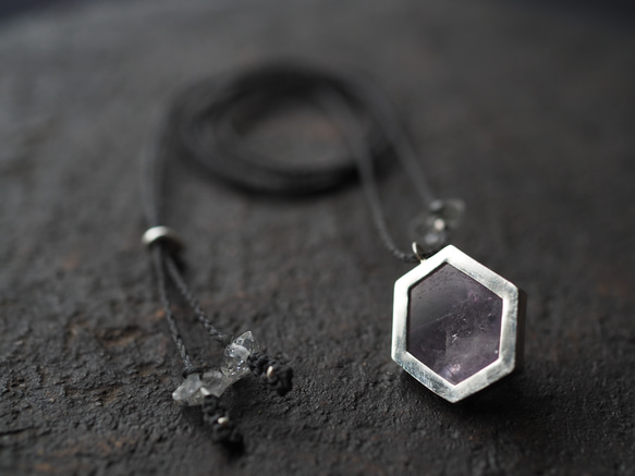 amethyst silver necklace (kikyo) 12枚目の画像