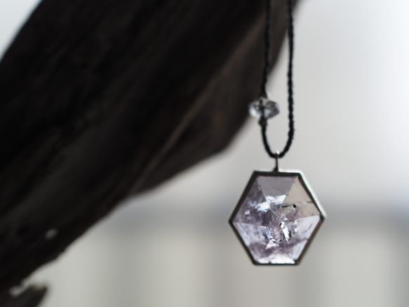 amethyst silver necklace (kikyo) 7枚目の画像