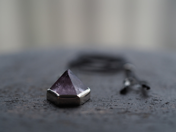 amethyst silver necklace (kikyo) 9枚目の画像