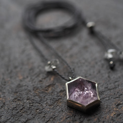 amethyst silver necklace (kikyo) 5枚目の画像