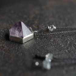 amethyst silver necklace (kikyo) 10枚目の画像