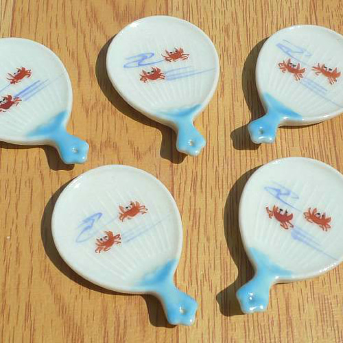 ◇商品番号 3922 箸置き うちわカニ流水セット 箸・箸置き 松韻堂 通販