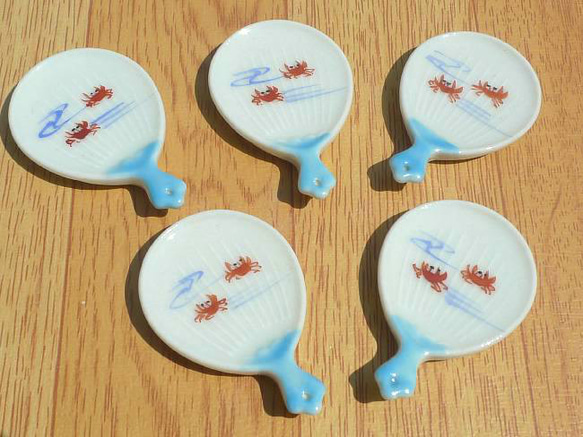 ◇商品番号 3922 箸置き うちわカニ流水セット 箸・箸置き 松韻堂 通販