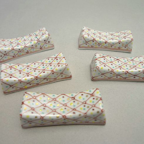 中西啓 京焼 清水焼 高級箸置き 鹿の子絞り 5個セット 【公式通販】