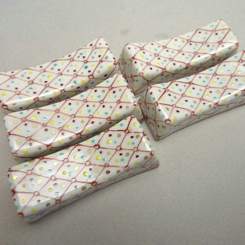 中西啓 京焼 清水焼 高級箸置き 鹿の子絞り 5個セット 【公式通販】