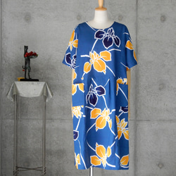 着物リメイク    浴衣のワンピース/ フリーサイズ   大きめ　　kimono　 3枚目の画像