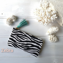 【Sさま専用ページ】☆使いやすくてコンパクト☆L字ファスナー長財布『Coron Zebra』ゼブラ 1枚目の画像