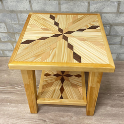 木製 サイドテーブル　ヘリンボーン 受注生産 1枚目の画像
