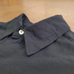 < OSOCU > Chita-momen S/S shirts 知多木綿 ちりめんシャツ スソノコシ 4枚目の画像