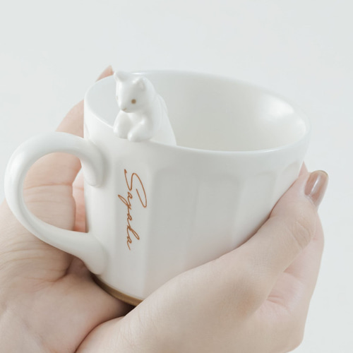 名入れ マグカップ プレゼント ふちねこ マグ 磁器 猫 cat 食洗機 対応