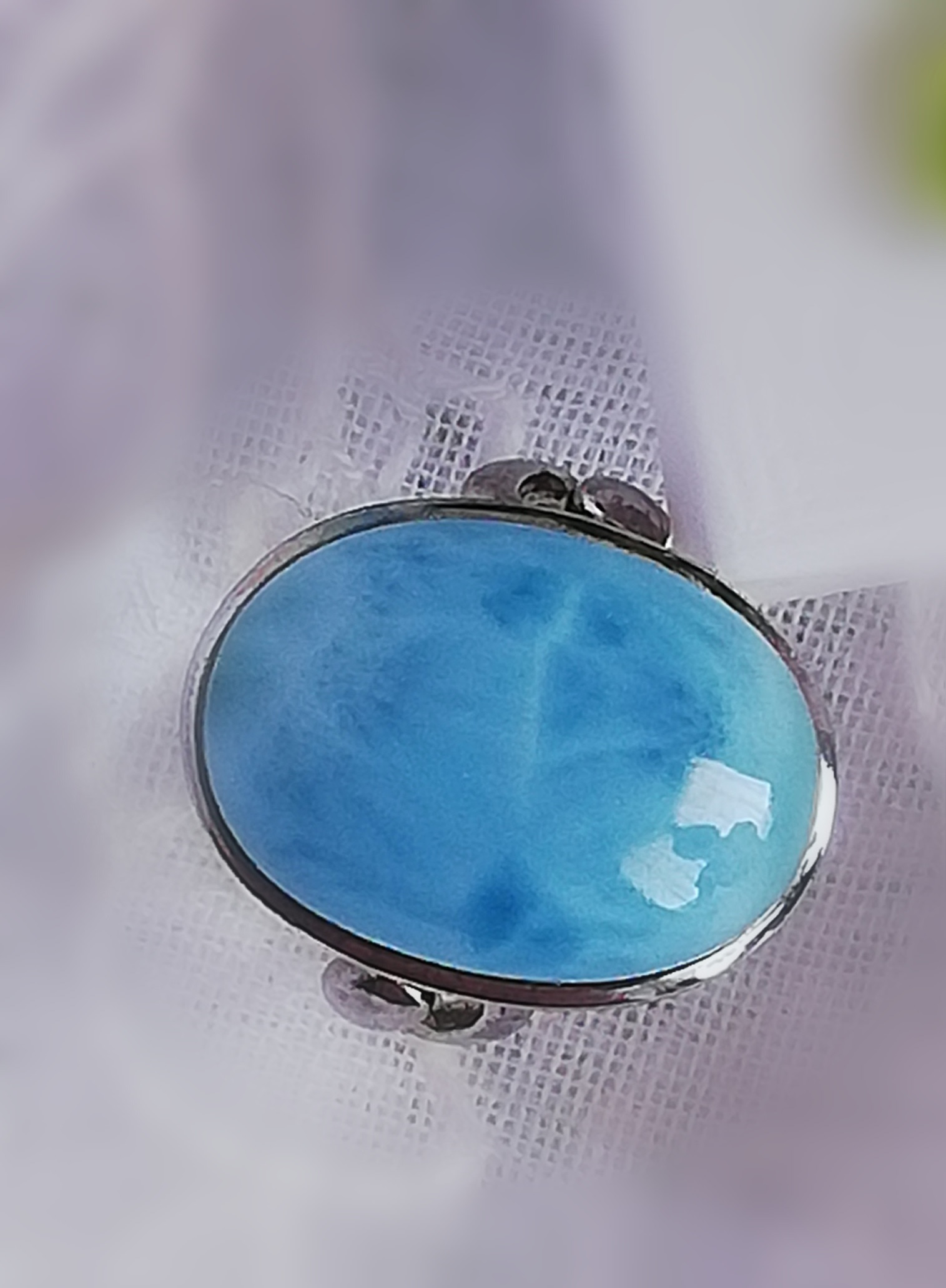 【新年半額セール】　ラリマー　シルバー指輪　11号 13,875円