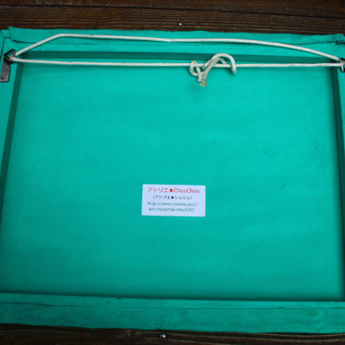 アクリル画xコラージュシリーズ＜山並みNO2＞P－10