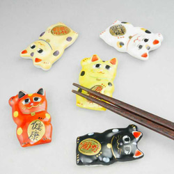 ◆商品番号　10465 五色招き猫箸置きセット 3枚目の画像