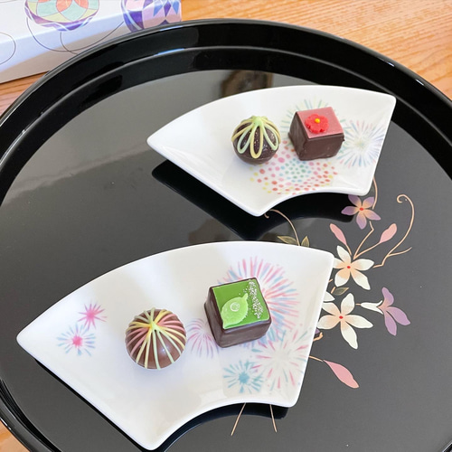 花火柄☀︎扇型プレートセットB 小皿 Le bonheur.S 通販