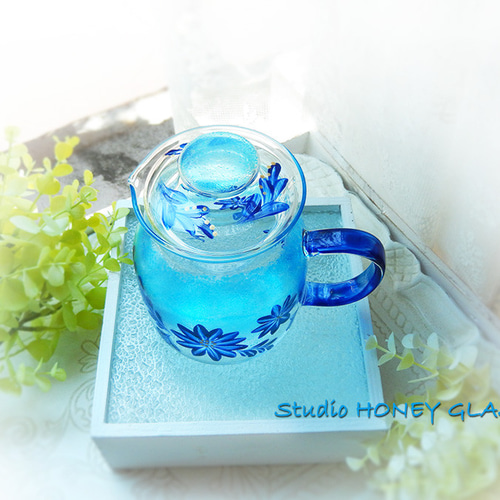 Amazon | Yxhupot ティーポット 350ml 青と白のフラワー磁器