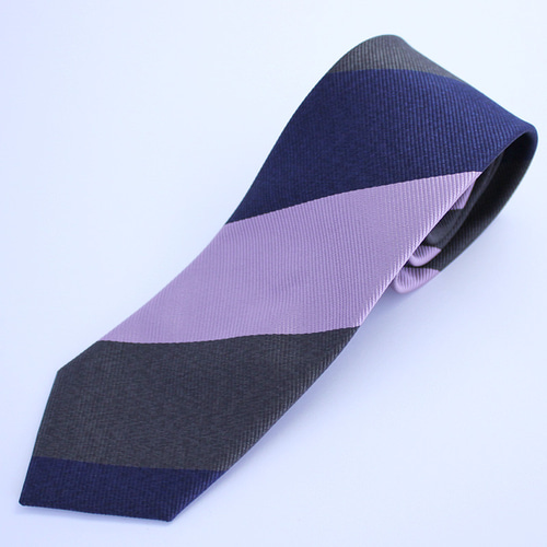 受注制作】3配色レジメンタルストライプ/ピンク×グレー×紺