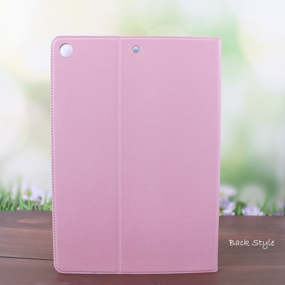 【名入れ可 iPadケース】フラワーハート（ピンク）※Apple Pencil収納ポケットオプション有り 3枚目の画像