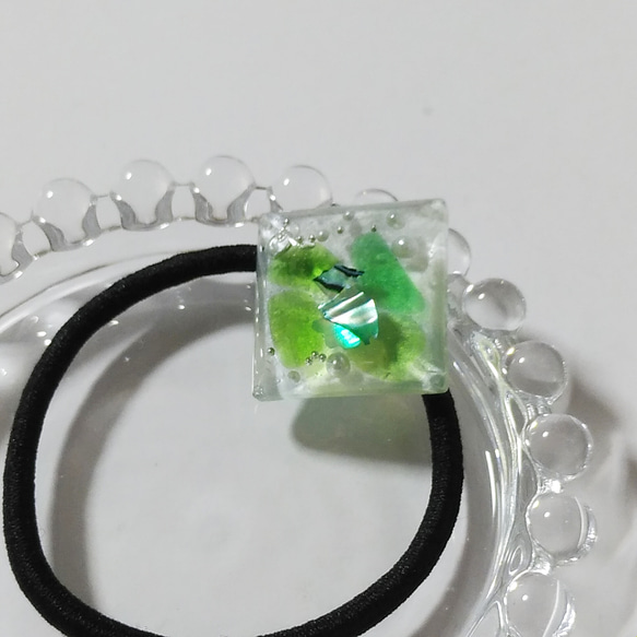 グリーンくじらレジンヘアゴム グリーンくじらレジンヘアゴム グリーンくじらレジンヘアゴム