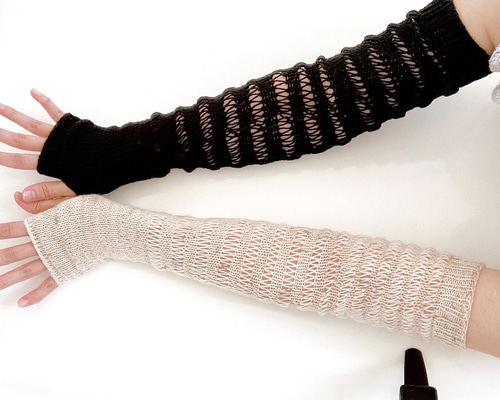 編み図]アームカバー(JABARA Arm Cover) 編み図・パターン ey_knits