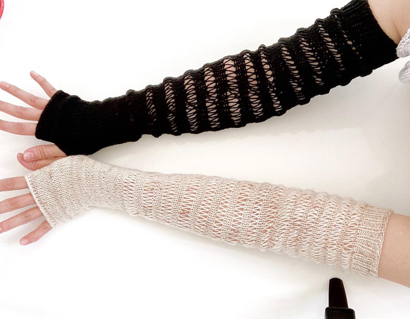 編み図]アームカバー(JABARA Arm Cover) 編み図・パターン