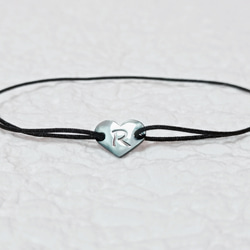 再..再販★イニシャル金属アレルギー対応良いご縁に恵まれミサンガブレスレットサージカルステンレス316LつけっぱなしOK 15枚目の画像