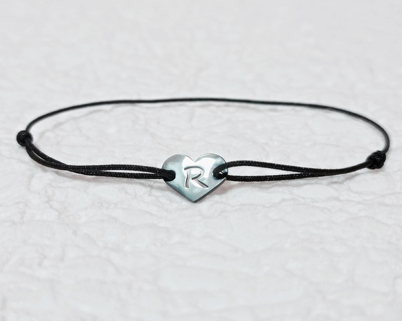 再..再販★イニシャル金属アレルギー対応良いご縁に恵まれミサンガブレスレットサージカルステンレス316LつけっぱなしOK 15枚目の画像